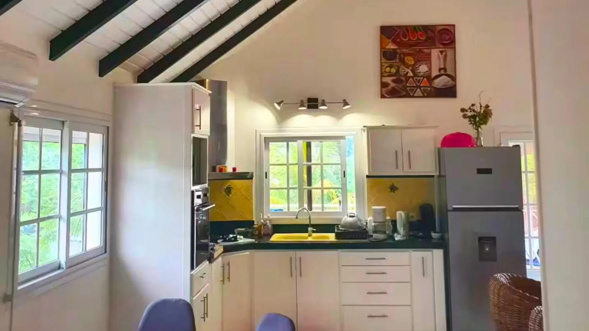 Le Sable Bleu - Evasion Tropicale A Sainte-Anne - Plage 5Min - Piscine - Parking - Logement Climatise - Vue Sur Les Palmiers - Parfait Pour Sejours En Famille Ou Entre Amis Sainte-Anne (Grande-Terre)