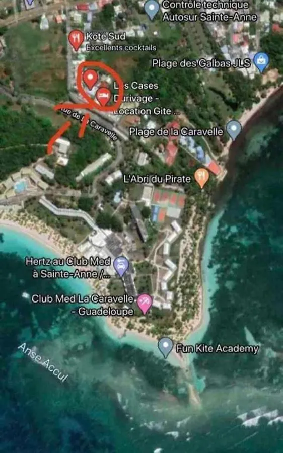 Le Sable Bleu - Evasion Tropicale A Sainte-Anne - Plage 5Min - Piscine - Parking - Logement Climatise - Vue Sur Les Palmiers - Parfait Pour Sejours En Famille Ou Entre Amis Sainte-Anne (Grande-Terre)