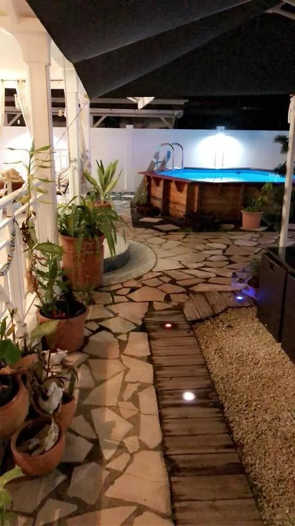 Le Sable Bleu - Evasion Tropicale A Sainte-Anne - Plage 5Min - Piscine - Parking - Logement Climatise - Vue Sur Les Palmiers - Parfait Pour Sejours En Famille Ou Entre Amis 0*, Sainte-Anne (Grande-Terre) Guadeloupe
